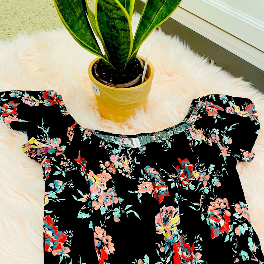 Floral High low cut long dress